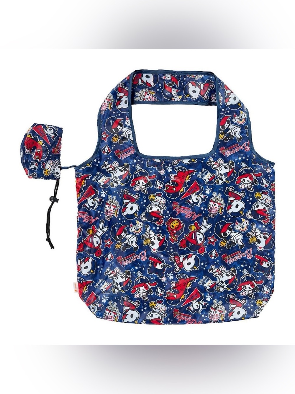 Atlanta Braves tokidoki Reusable Tote Bag Bag measures approx. 16'' x 18'' x 3.5